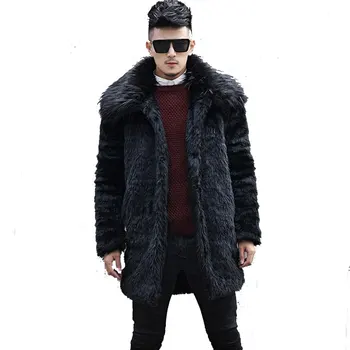 Winter Thick Warm Faux Fox Fur Coat For Men Black Classic Male Overcoat Lapel Collar Outwear Coats Casual Hombre Jacket
Winter Thick Warm Faux Fox Fur Coat For Men Black Classic Male Overcoat Lapel Collar Outwear Coats Casual Hombre Jacket