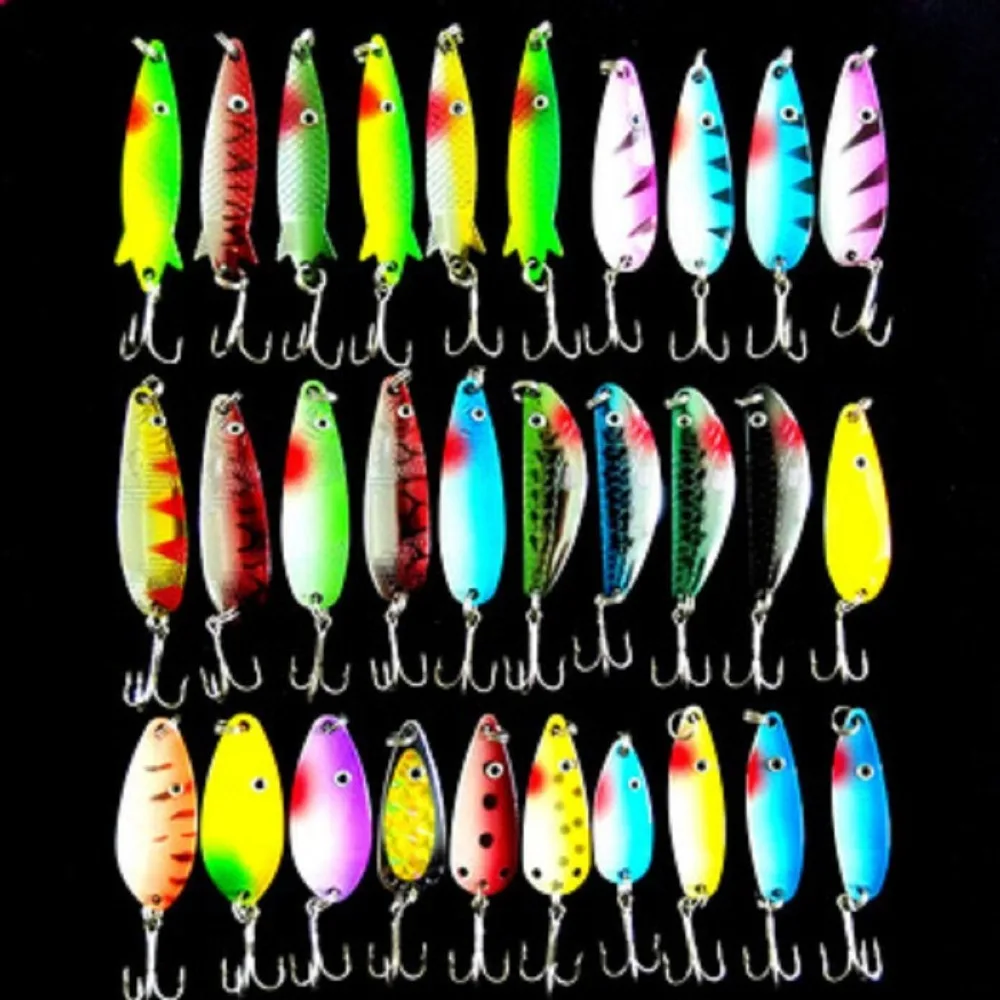 Lot 30pcs Mixed Metal Fishing Lures Assorted Spoon Spinner Hooks Artificial Bait Crankbait Jerkbait Winter Lure Hook Set
Lot 30pcs Mixed Metal Fishing Lures Assorted Spoon Spinner Hooks Artificial Bait Crankbait Jerkbait Winter Lure Hook Set