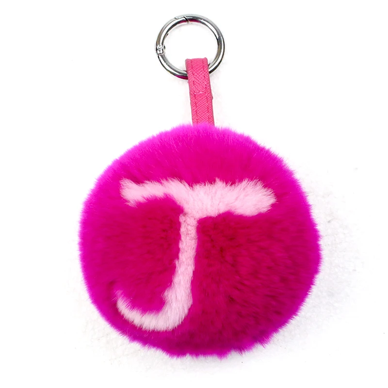 A-Z Letters Real Rabbit Fur Small 10Cm Ornament*