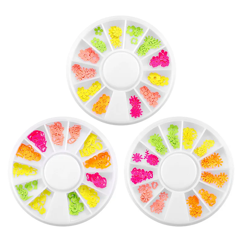 1 Wheel Summer Artificial Flowers Nail Sequins 12 Grits Colorful Nail Art Flake Tips 3D DIY Decals Nail Accessories
1 Wheel Summer Artificial Flowers Nail Sequins 12 Grits Colorful Nail Art Flake Tips 3D DIY Decals Nail Accessories