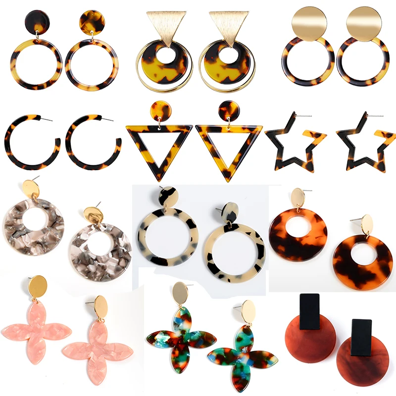 Leopard Vintage Irregular Metal Dangle Earrings Women Acrylic Acetate Long Black Geometric Square Circle Drop Za Star Earring
Leopard Vintage Irregular Metal Dangle Earrings Women Acrylic Acetate Long Black Geometric Square Circle Drop Za Star Earring