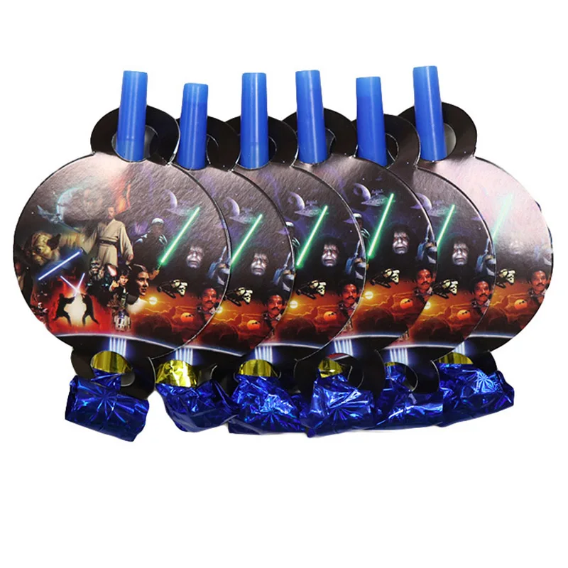 6Pcs/set Star Wars Paper Blowout Kids Birthday Party Favor Decoration Nosie Maker Pirate Baby Shower Trumpet Horns Party Supplie
6Pcs/set Star Wars Paper Blowout Kids Birthday Party Favor Decoration Nosie Maker Pirate Baby Shower Trumpet Horns Party Supplie
