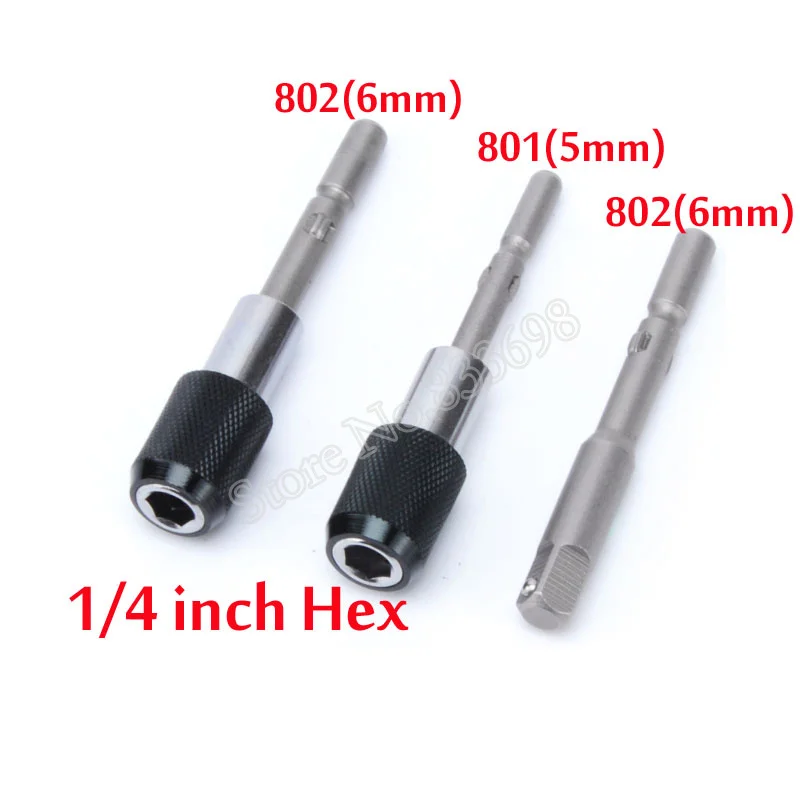 H18 65mm Long 1//4/" Shank 18mm Hex Socket Impact Nut Setter Driver Bit Adapter