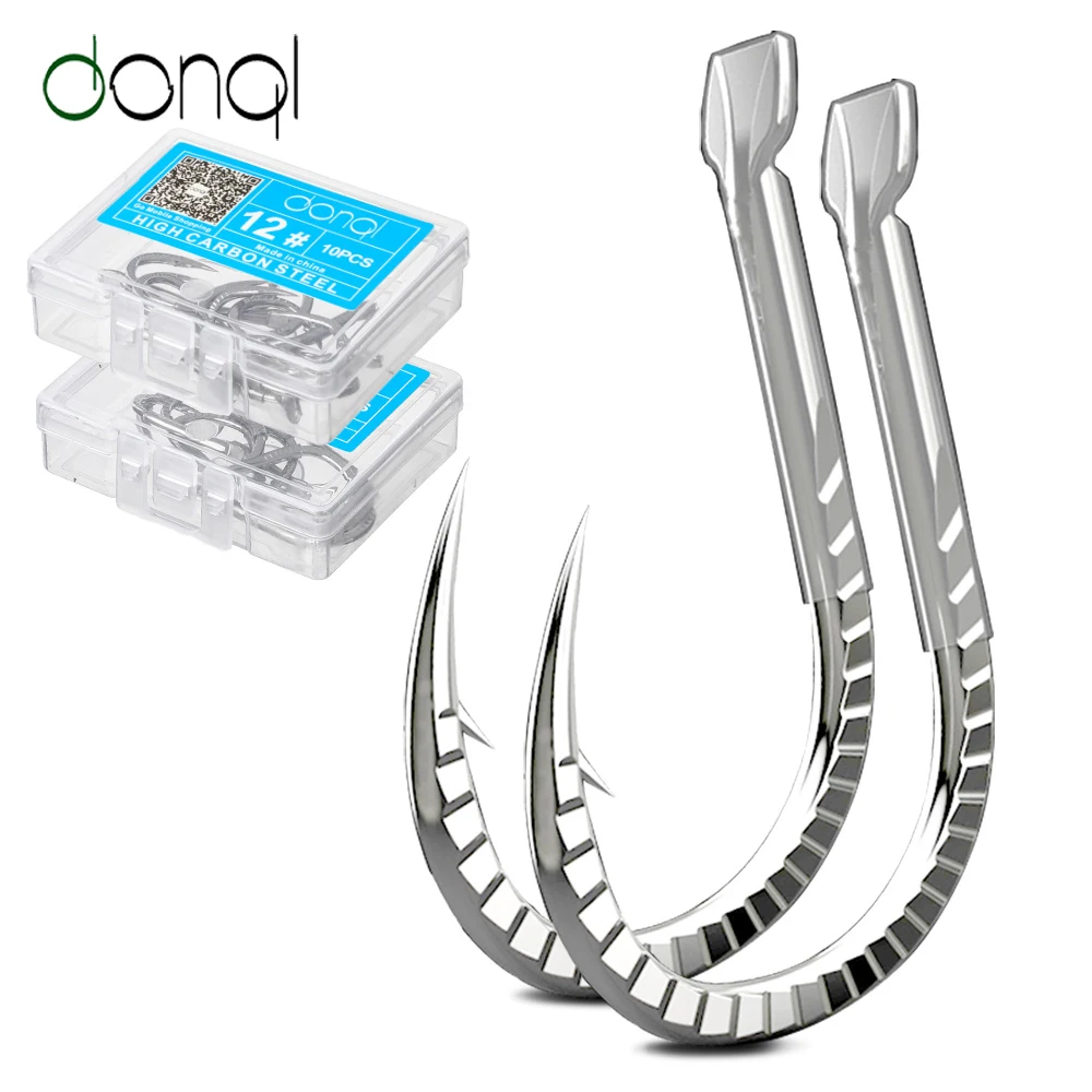 DONQL 5/10pcs Box Titanium Alloy Fishing Hooks Single Circle Fishhook 20-65LB Barbed Carp Fishing Hooks Sea Accessories
DONQL 5/10pcs Box Titanium Alloy Fishing Hooks Single Circle Fishhook 20-65LB Barbed Carp Fishing Hooks Sea Accessories