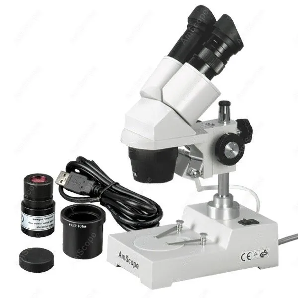 Sharp Stereo Microscope + 1.3MP USB Camera--AmScope Supplies 20X-40X-80X Sharp Stereo Microscope + 1.3MP USB Camera
Sharp Stereo Microscope + 1.3MP USB Camera--AmScope Supplies 20X-40X-80X Sharp Stereo Microscope + 1.3MP USB Camera