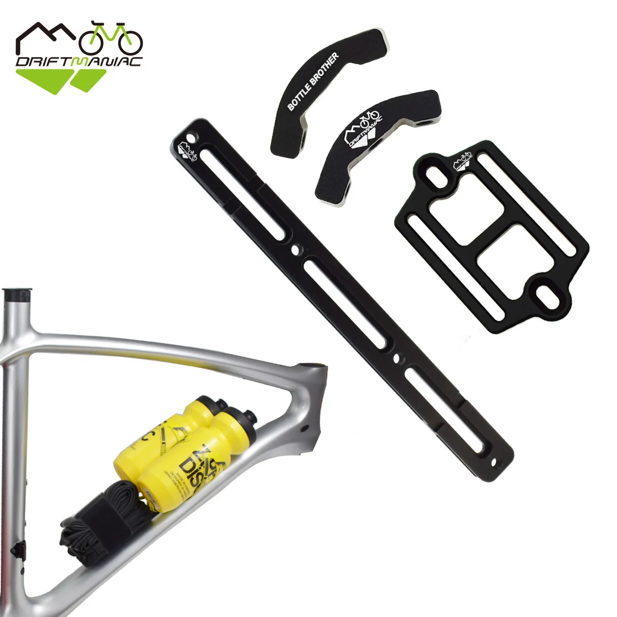 DRIFT MANIAC Bicycle Rack On Frame High Capacity Storage Extension For Water Bottle Cage/ Repair Tools Box/ Pump/ Tire Holder
DRIFT MANIAC Bicycle Rack On Frame High Capacity Storage Extension For Water Bottle Cage/ Repair Tools Box/ Pump/ Tire Holder