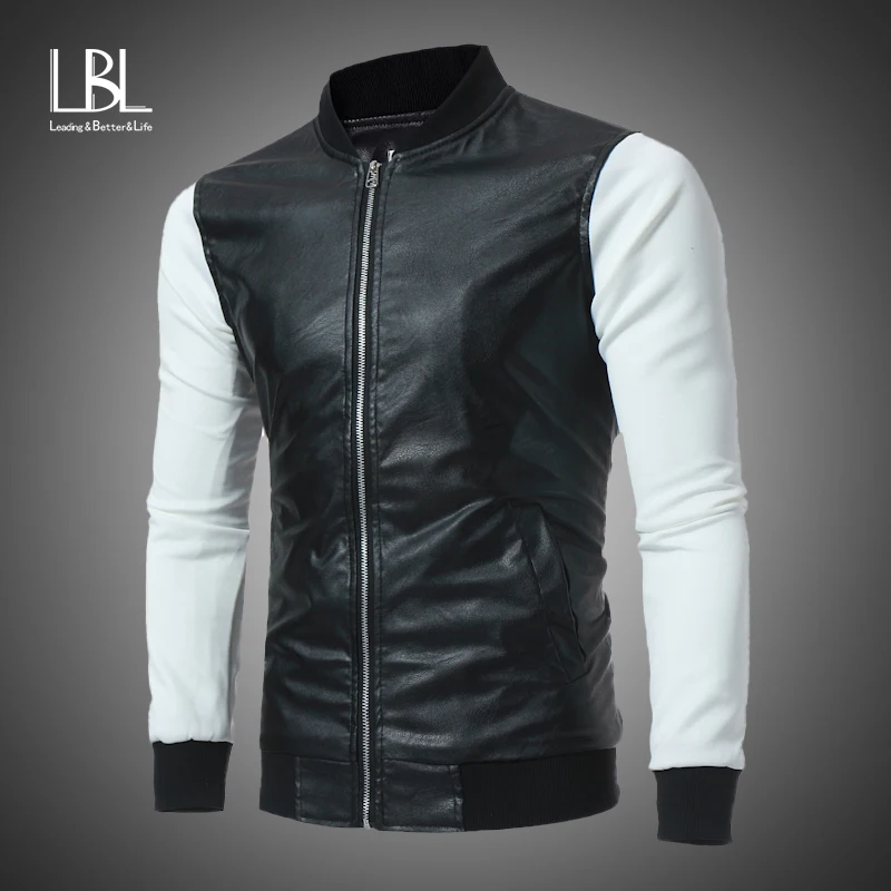 Fashion Jackets Men PU Leather Patchwork Baseball Jacket Motorcycle Coats Slim Fit College Fleece Pilot Jackets casaco masculino
Fashion Jackets Men PU Leather Patchwork Baseball Jacket Motorcycle Coats Slim Fit College Fleece Pilot Jackets casaco masculino