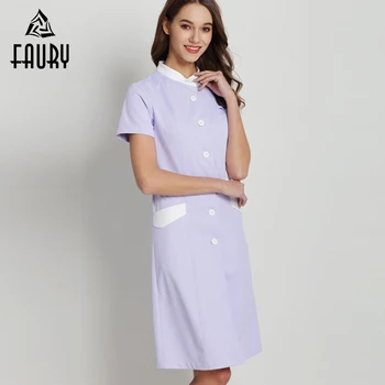 Nurses Summer Short Long Sleeve Beauty Salon Overalls Female Hospital Medical Dental Clinic Slim Work Dress Uniform Lab Coat
Nurses Summer Short Long Sleeve Beauty Salon Overalls Female Hospital Medical Dental Clinic Slim Work Dress Uniform Lab Coat