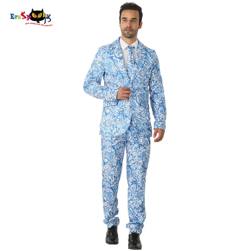 CRAZE 2018 Blue Floral Suits Men Halloween Costumes Blazer Cosplay Fashion Wedding Suits Carnival Party Club Outfit
CRAZE 2018 Blue Floral Suits Men Halloween Costumes Blazer Cosplay Fashion Wedding Suits Carnival Party Club Outfit