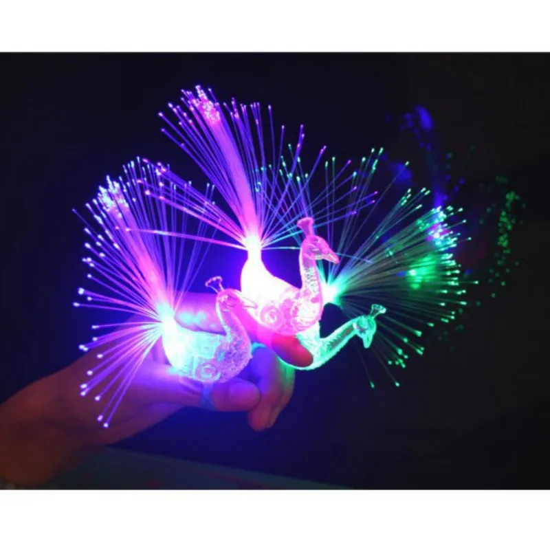 Peacock Finger Light Colorful LED Ring Party Gadgets Children's Educational Toys For Birthday Party Glowing Toys
Peacock Finger Light Colorful LED Ring Party Gadgets Children's Educational Toys For Birthday Party Glowing Toys