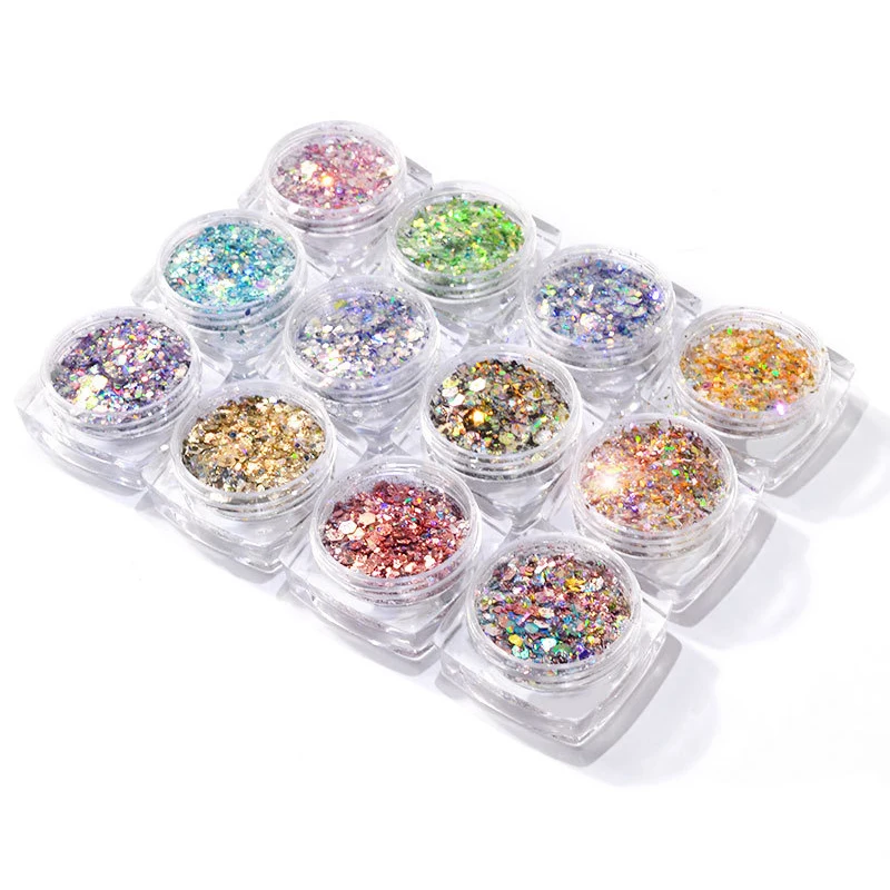 3 PCS/set Nail Glitter Flakes Colorful Sequins Sparkly 3D Mixed Hexagon Round Spangles Nail Polish Manicure Nails Art Decoration
3 PCS/set Nail Glitter Flakes Colorful Sequins Sparkly 3D Mixed Hexagon Round Spangles Nail Polish Manicure Nails Art Decoration