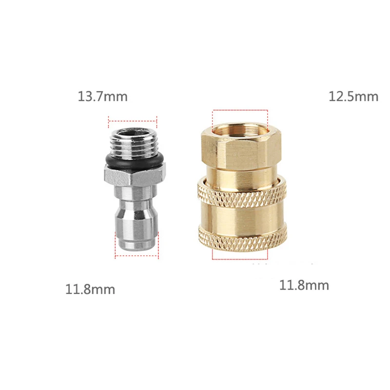 High Pressure Water Gun Connector 1/4 Quick Connector M14*1.5 Pure Copper High Pressure Sprinkler
High Pressure Water Gun Connector 1/4 Quick Connector M14*1.5 Pure Copper High Pressure Sprinkler