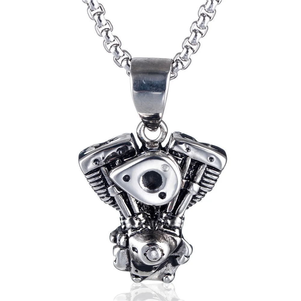 Stylish and simple motorcycle engine titanium steel pendant necklace for man jewelry hot sale
Stylish and simple motorcycle engine titanium steel pendant necklace for man jewelry hot sale