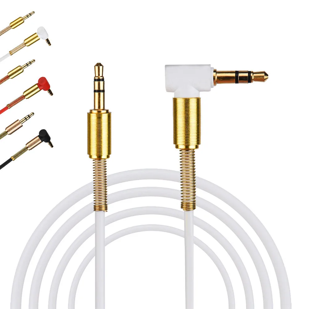 3.5mm Jack Stereo 1m/3.28ft Audio Cable Male to Male 90 Degree Right Angle Aux Cable Wire Cord with Spring Protective Cover #30
3.5mm Jack Stereo 1m/3.28ft Audio Cable Male to Male 90 Degree Right Angle Aux Cable Wire Cord with Spring Protective Cover #30