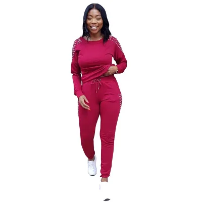 Women Sets 2018 Spring Autumn Long Sleeve Beading Women's Tracksuits O-Neck Sweatshirt + Long Pants 2 Piece Outfits
Women Sets 2018 Spring Autumn Long Sleeve Beading Women's Tracksuits O-Neck Sweatshirt + Long Pants 2 Piece Outfits