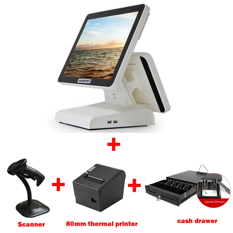 Free Shipping 15inch Pos All in One Dual Touch Screen Pos System Cash Register with Printer,Scanner,Cash drawer for Supermarket
Free Shipping 15inch Pos All in One Dual Touch Screen Pos System Cash Register with Printer,Scanner,Cash drawer for Supermarket