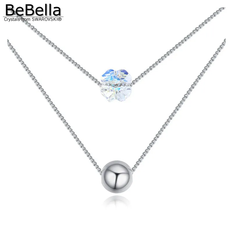 BeBella double layer chain pendant necklace with clover charm made with Austrian Crystals from Swarovski Elements for women gift
BeBella double layer chain pendant necklace with clover charm made with Austrian Crystals from Swarovski Elements for women gift