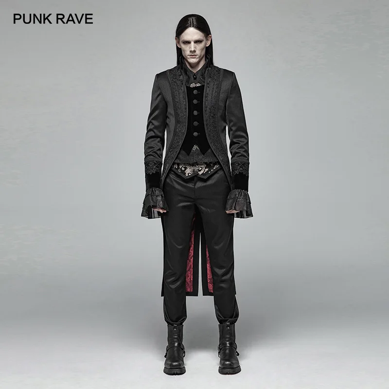 PUNK RAVE Men's Gothic Gorgeous Gentleman Swallow Tail Coat Party Club Stage Performance Man Long Jacket Visual Kei
PUNK RAVE Men's Gothic Gorgeous Gentleman Swallow Tail Coat Party Club Stage Performance Man Long Jacket Visual Kei