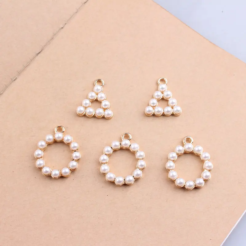 50pcs Geometric Round Circle Triangle Pearl Earrings Drop Pendant DIY Ear Stud Necklace Bracelet Charm Jewelry Findings
50pcs Geometric Round Circle Triangle Pearl Earrings Drop Pendant DIY Ear Stud Necklace Bracelet Charm Jewelry Findings