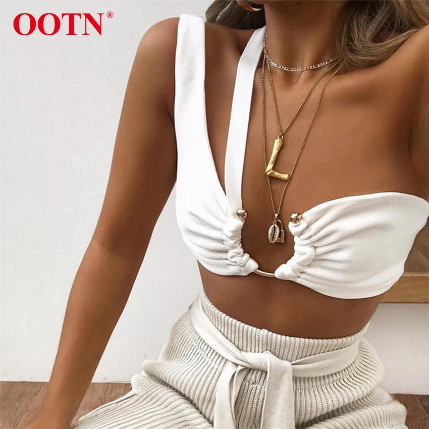 OOTN White Camis One Shoulder Crop Tops Women Metal Decorative 2019 Sexy Summer Tube Top Hollow Out Sleeveless Female Camisole
OOTN White Camis One Shoulder Crop Tops Women Metal Decorative 2019 Sexy Summer Tube Top Hollow Out Sleeveless Female Camisole