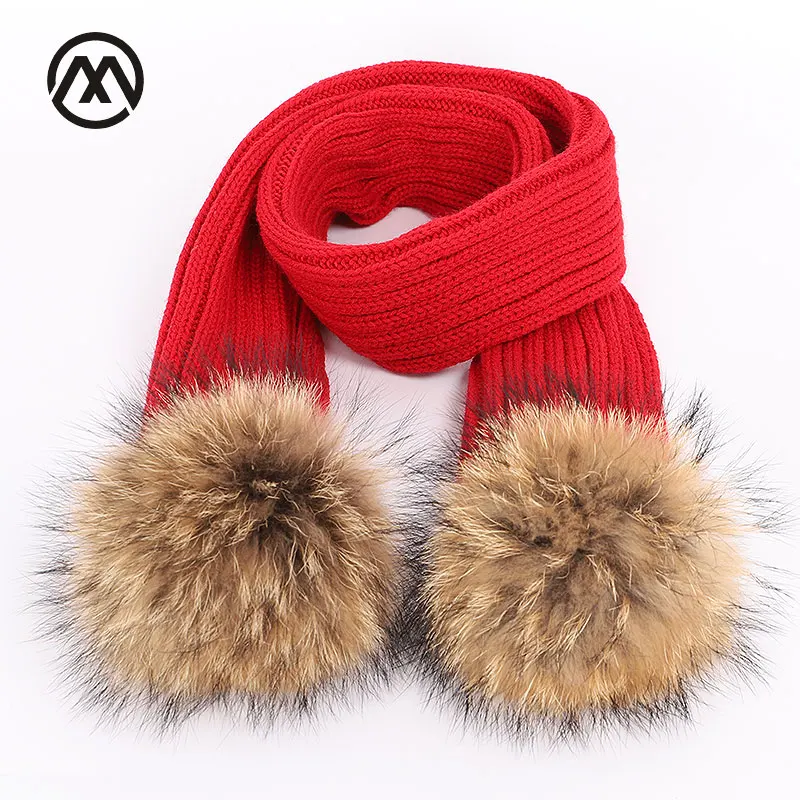 Autumn and winter children's new scarf knit thick warm and comfortable raccoon fur pom-pom boy and girl bib ski kids hijabs
Autumn and winter children's new scarf knit thick warm and comfortable raccoon fur pom-pom boy and girl bib ski kids hijabs