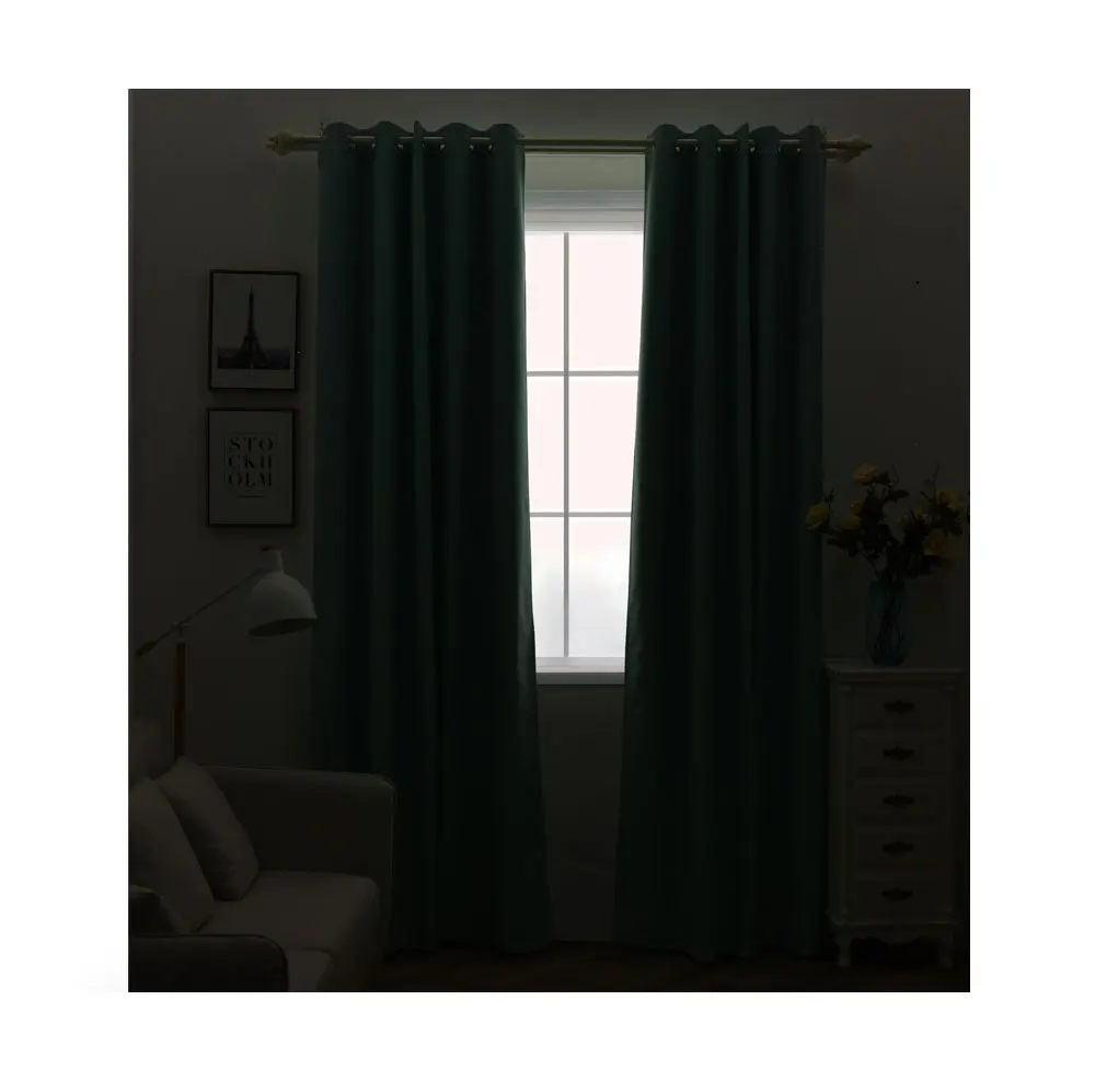 ZG090 LOZUJOJU Full shading solid color curtains for living room windows simple design bedroom thick fabric all match curtains elegant (4)