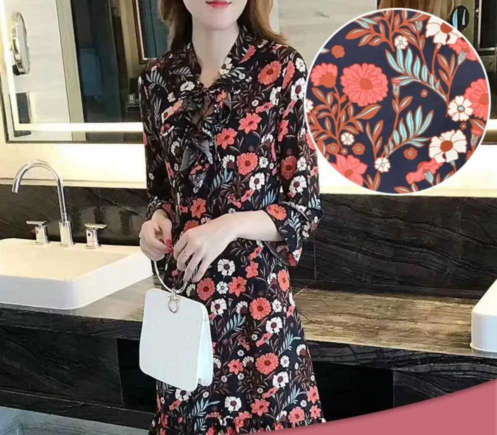 2Meter Printing Plant Flower Polyester Chiffon Fabric For Apparel Sewing Fashion Women's Dheongsam Wedding Dress Diy Doll
2Meter Printing Plant Flower Polyester Chiffon Fabric For Apparel Sewing Fashion Women's Dheongsam Wedding Dress Diy Doll