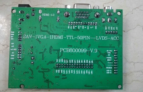 Универсальный HDMI VGA 2AV 50PIN TTL LVDS плата контроллера модуль монитора для Raspberry PI LCD