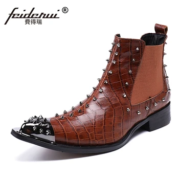 Plus Size Pointed Toe Runway Man Handmade Studded Shoes Designer Spiked Genuine Leather Men's Rocker Chelsea Ankle Boots SL71
Plus Size Pointed Toe Runway Man Handmade Studded Shoes Designer Spiked Genuine Leather Men's Rocker Chelsea Ankle Boots SL71