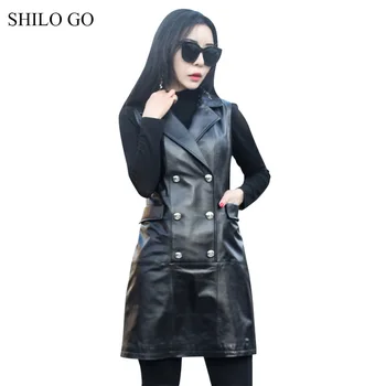 SHILO GO Leather Vest Womens Spring Fashion sheepskin genuine leather Long Vest lapel collar double breasted slim pencil Vest
SHILO GO Leather Vest Womens Spring Fashion sheepskin genuine leather Long Vest lapel collar double breasted slim pencil Vest