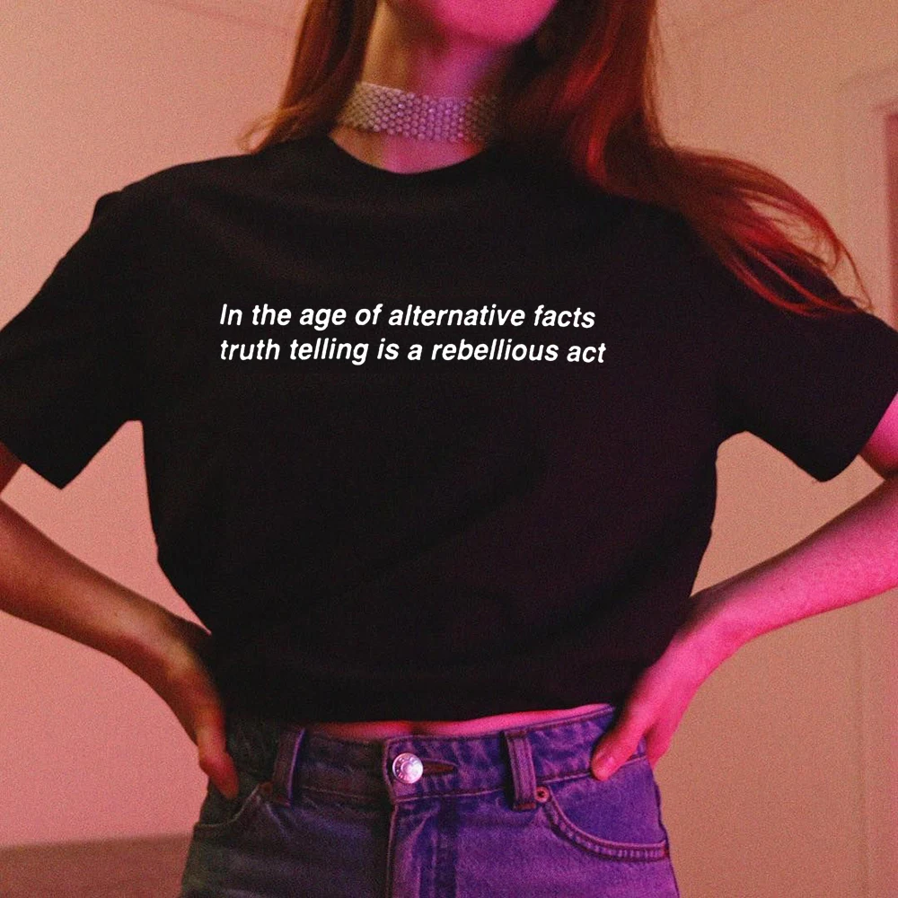 In The Age of Alternativefacts Truth Telling Is A Rebellious Act Shirt 90s Fashion Women Grunge Art T Shirt Aesthetic Tumblr Tee
In The Age of Alternativefacts Truth Telling Is A Rebellious Act Shirt 90s Fashion Women Grunge Art T Shirt Aesthetic Tumblr Tee