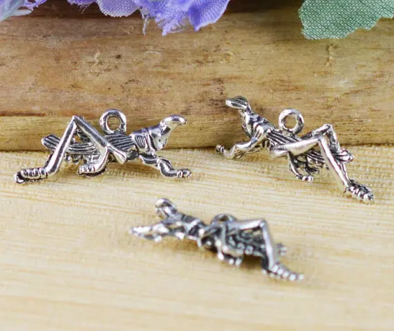 20pcs Antique Silver Grasshopper Charms Pendant 10x23mm A504-5 | Украшения и аксессуары