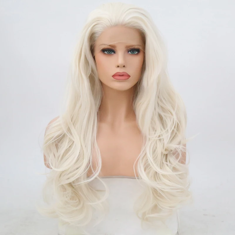Charisma Free Part Natural Long Body Wave Platinum Blonde High Temperature Hair Synthetic Lace Front Wig For Women Lace Wigs
Charisma Free Part Natural Long Body Wave Platinum Blonde High Temperature Hair Synthetic Lace Front Wig For Women Lace Wigs