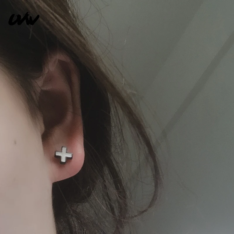 UVW098 2pc Stainless Steel Cross Design Oil-drip Earrings Ear Plug Piercing Jewelry Silver Female Male Pendientes Brincos Punk
UVW098 2pc Stainless Steel Cross Design Oil-drip Earrings Ear Plug Piercing Jewelry Silver Female Male Pendientes Brincos Punk