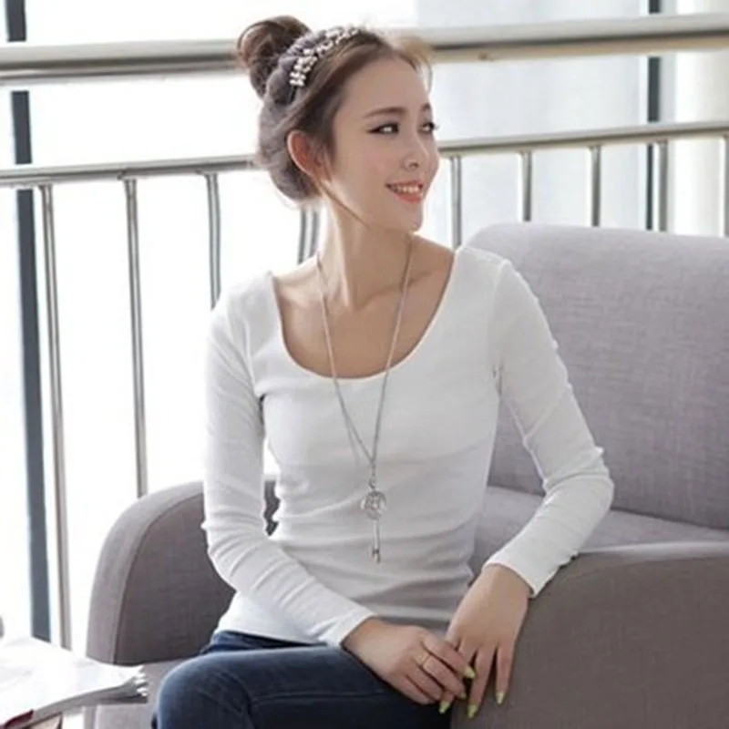 Basic T Shirt Women Long Sleeve Women Tops 2019 Spring Autumn Tee Shirt Women Korean Style T-Shirt Cotton New Plus Size Tee
Basic T Shirt Women Long Sleeve Women Tops 2019 Spring Autumn Tee Shirt Women Korean Style T-Shirt Cotton New Plus Size Tee