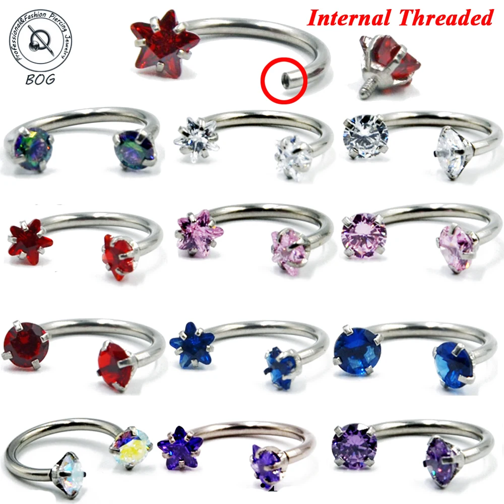 1PC Surgical Steel Zircon Internally Thread Piercing Septo Nose Lip Eyebrow Ear Septum Cartilage Helix Captive Hoop Ring 16g
1PC Surgical Steel Zircon Internally Thread Piercing Septo Nose Lip Eyebrow Ear Septum Cartilage Helix Captive Hoop Ring 16g