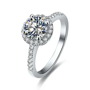 THREEMAN 0.5Ct Moissanite Tested Real Heart Print Solid White Gold 585 Engagement Jewelry Genuine Gold Ring
THREEMAN 0.5Ct Moissanite Tested Real Heart Print Solid White Gold 585 Engagement Jewelry Genuine Gold Ring