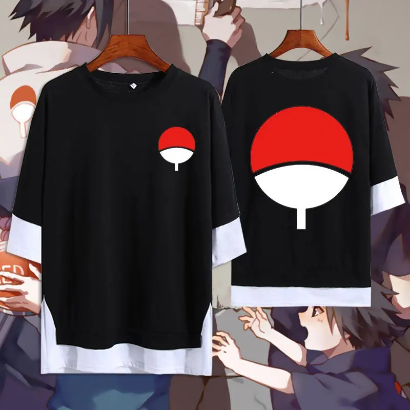 Japan Naruto Fake Two-piece T-shirts Leaf Village Print Men Women t shirt Joint Tops Tees Uchiha Cosplay Costumes
Japan Naruto Fake Two-piece T-shirts Leaf Village Print Men Women t shirt Joint Tops Tees Uchiha Cosplay Costumes