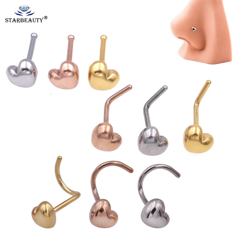 1PC New Arrival Cheap 4mm Heart Nose Piercing Cartilage NosePiercing Stud Thin Small Nose Ring Hoop Fashion Jewelry
1PC New Arrival Cheap 4mm Heart Nose Piercing Cartilage NosePiercing Stud Thin Small Nose Ring Hoop Fashion Jewelry