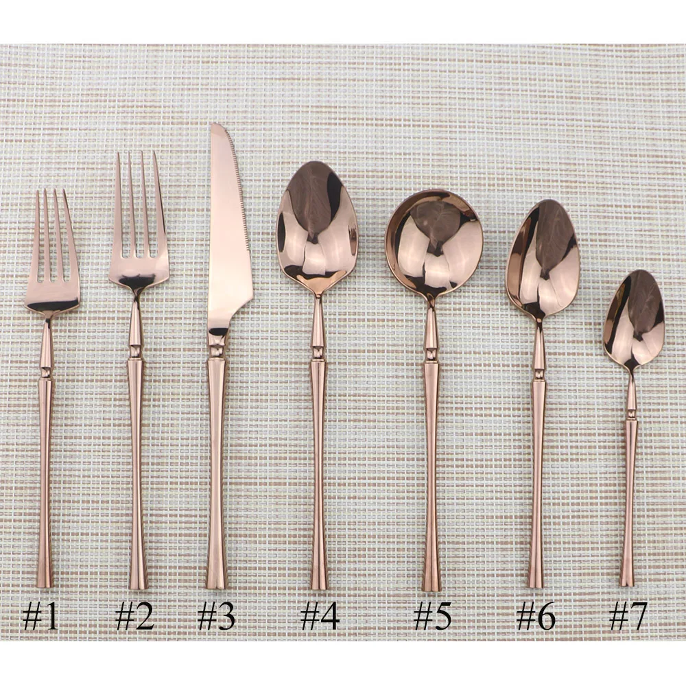 Classic Rose Gold Cutlery Set Rosy 304 Stainless Steel Dinnerware Tableware Set Knife Dessert Forks Soup Teaspoon Wedding
Classic Rose Gold Cutlery Set Rosy 304 Stainless Steel Dinnerware Tableware Set Knife Dessert Forks Soup Teaspoon Wedding