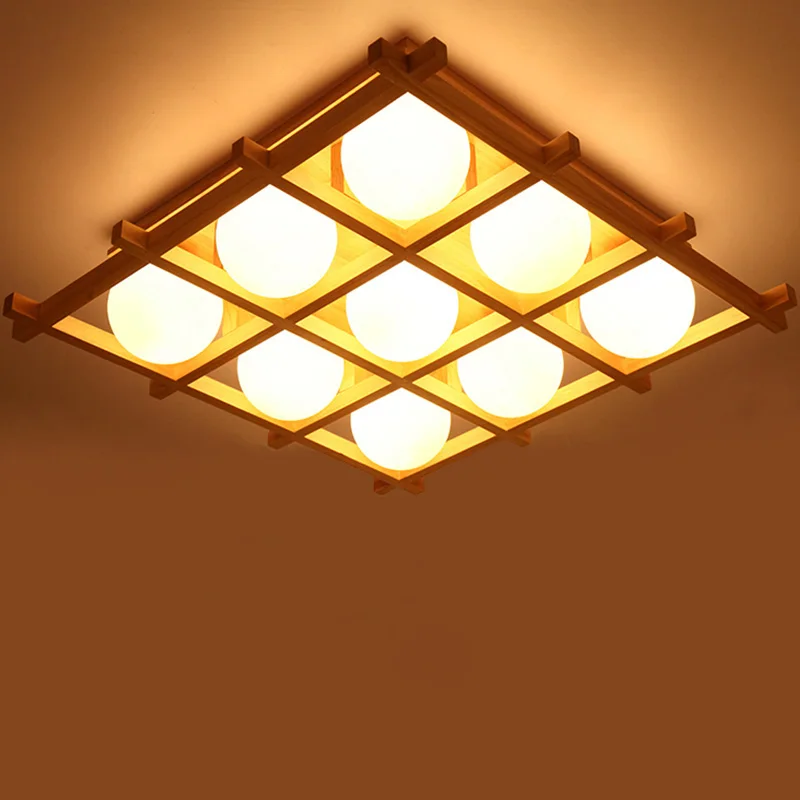 Japanese tatami LED square Chinese wood ceiling lamps warm living room lights Nordic creative dining lamp bedroom lamp YA7266
Japanese tatami LED square Chinese wood ceiling lamps warm living room lights Nordic creative dining lamp bedroom lamp YA7266