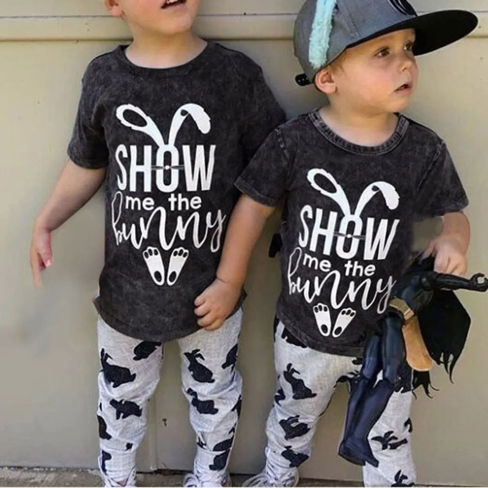 TELOTUNY Baby Outfits Cotton 2PC Easter Kids Baby Girl Boy Short Sleeve Cartoon Letter Rabbit Print T-Shirt+Pant Outfits Feb22
TELOTUNY Baby Outfits Cotton 2PC Easter Kids Baby Girl Boy Short Sleeve Cartoon Letter Rabbit Print T-Shirt+Pant Outfits Feb22