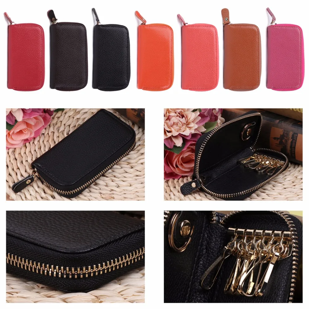 THINKTHENDO 12x6.5x2cm Fashion New Men Women Fashion Zip Around 6 Hook Keyring Case Car Key Holder Key Wallets
THINKTHENDO 12x6.5x2cm Fashion New Men Women Fashion Zip Around 6 Hook Keyring Case Car Key Holder Key Wallets