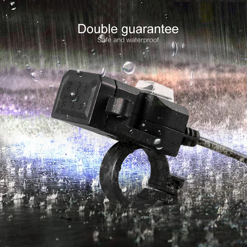 Universal Waterproof 9V-24V Motorcycle Handlebar Dual USB Socket Charger with Switch Double Mount Power Adapter for Mobile Phone
Universal Waterproof 9V-24V Motorcycle Handlebar Dual USB Socket Charger with Switch Double Mount Power Adapter for Mobile Phone