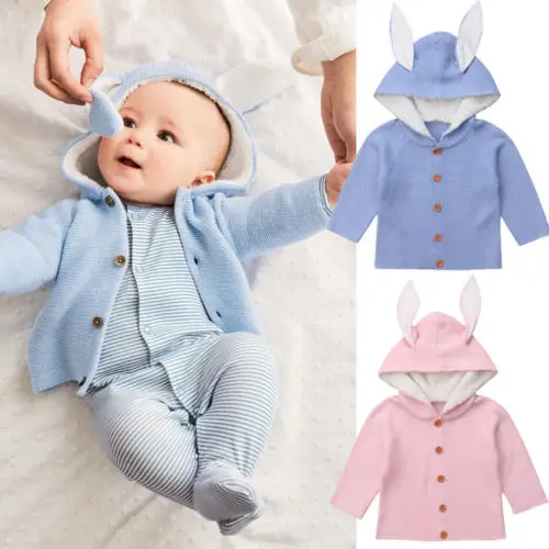 2018 Winter Newborn Infant Baby Girl Boy Long Sleeve Hooded Knitted Cartoon Bunny 3D Ear Sweater Cute Cardigans Coat Outerwear
2018 Winter Newborn Infant Baby Girl Boy Long Sleeve Hooded Knitted Cartoon Bunny 3D Ear Sweater Cute Cardigans Coat Outerwear