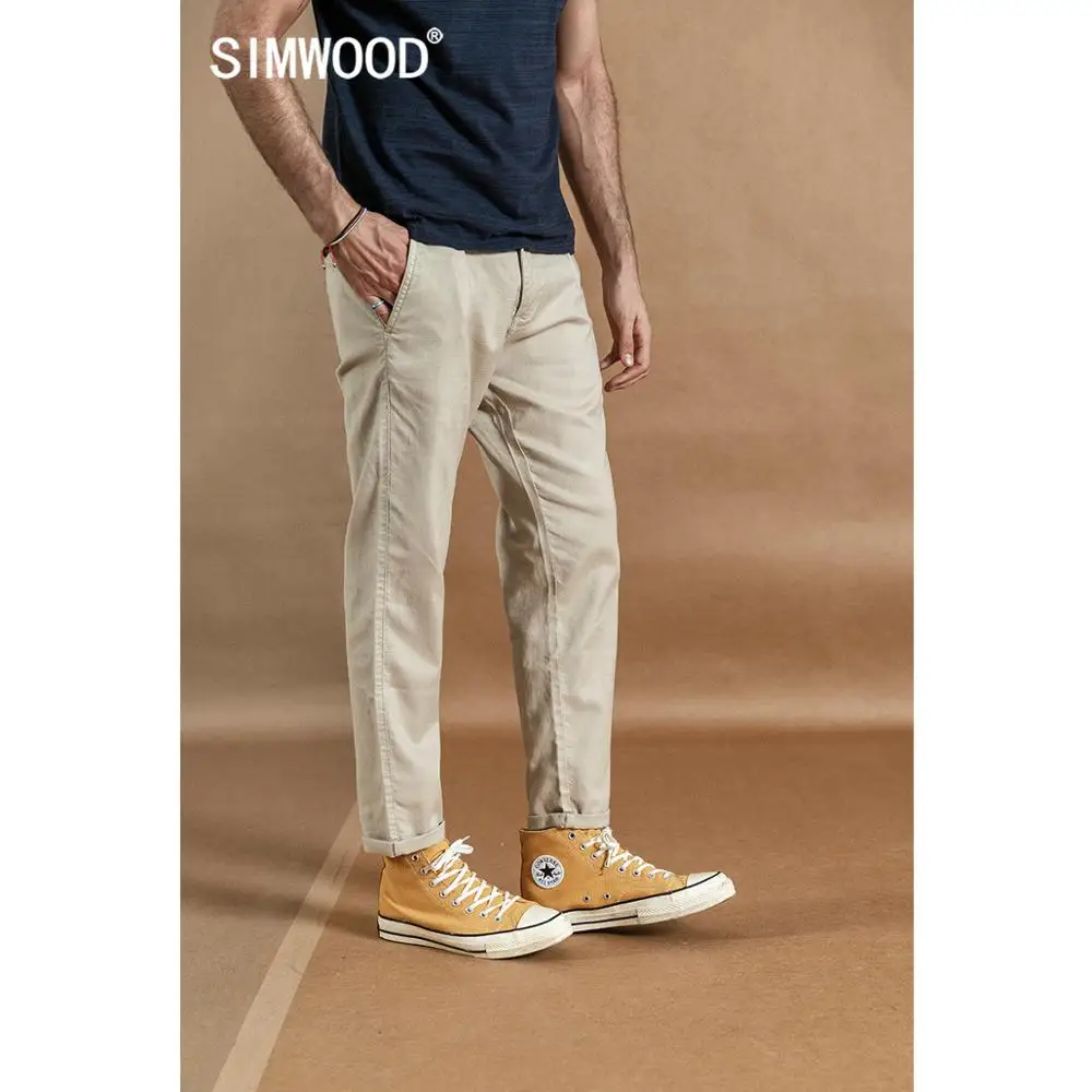 SIMWOOD 2019 autumn new ankle-length pants men cotton linen casual trousers plus size high quality brand clothing 190359
SIMWOOD 2019 autumn new ankle-length pants men cotton linen casual trousers plus size high quality brand clothing 190359