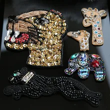3D Handmade rhinestone beaded patches for clothing DIY sew on animals leopard embroidery applique decorative sequin Parches
3D Handmade rhinestone beaded patches for clothing DIY sew on animals leopard embroidery applique decorative sequin Parches