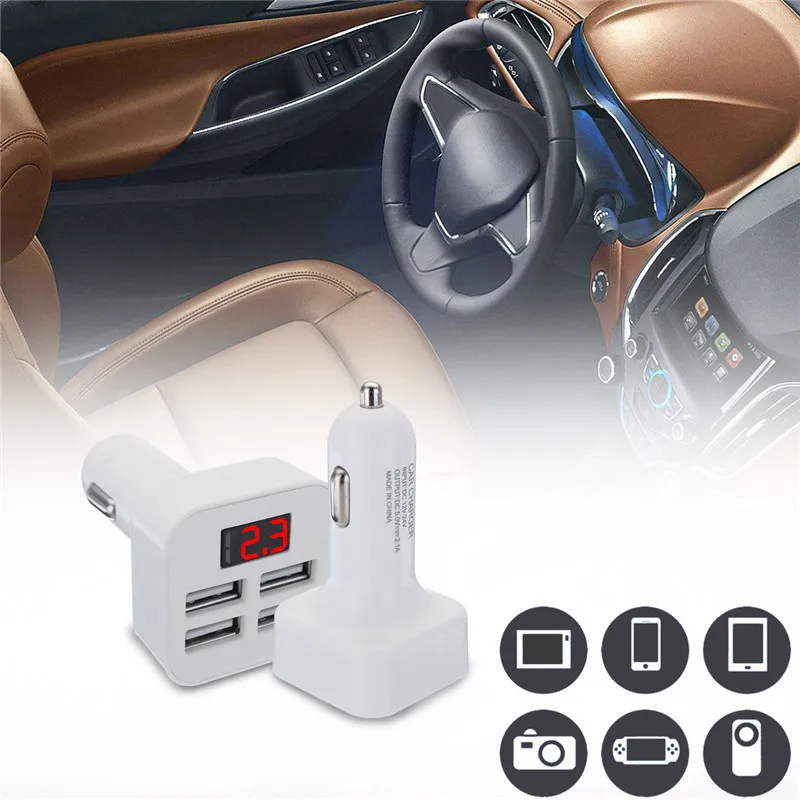 KROAK Universal Smart 4USB Ports 5V 3.1A LCD Display Car Charger For iPhone For Android Charging Adapter
KROAK Universal Smart 4USB Ports 5V 3.1A LCD Display Car Charger For iPhone For Android Charging Adapter