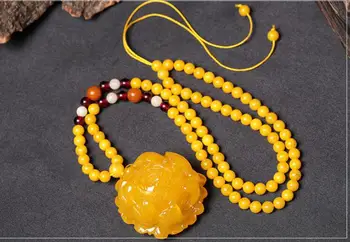 Huanglao beeswax chanterelles original stone polished necklace pendant peony flower long section
Huanglao beeswax chanterelles original stone polished necklace pendant peony flower long section