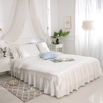 White Lace Princess Wedding Luxury Bedding Set King Queen twin Pure cotton Bed skirt Duvet Cover Bedspread Pillowcase bedclothes
White Lace Princess Wedding Luxury Bedding Set King Queen twin Pure cotton Bed skirt Duvet Cover Bedspread Pillowcase bedclothes